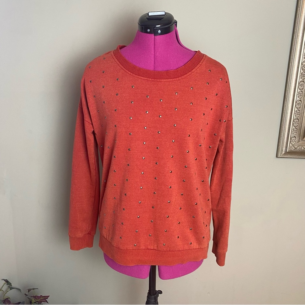 PINK Rose Small Rust Colored Sweatshirt